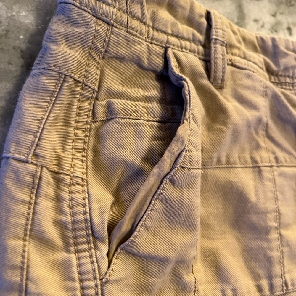 Khaki Colored Patchwork Ann Taylor Loft Midi Skirt - image 4